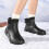 Rain Shoes Short Ankle Slip-On Rubber Boots Black Size 39 6
