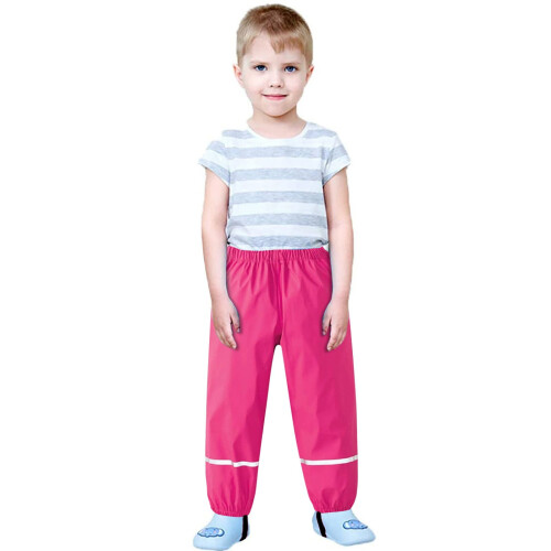 Kids Rain Pants Waterproof Full-Length Lightweight 1