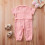 Children's Denim Jumpsuit Solid Color Button-Down Collar 5