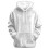 Women's Hoodie Long Sleeve Graphic Pullover White 3