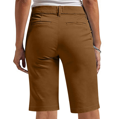 Women's Solid Elastic Twill Waist Hiking Shorts 1 Pair 2