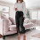 Women's High-Waisted Sequined Ruffle Trousers 2