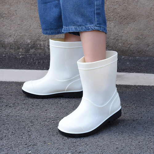 Kids Rain Boots Solid Color Outdoor Play Durable Prewalker 1