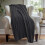 Dark Grey Raschel Blanket Soft Thick Double Layer 40x60 2