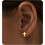 Stud Earrings Hypoallergenic Minimalist Flatback Cross Bolt 2