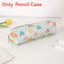 (Blue) Pattern Heart Childrens Pencil Case With Zipper Closure For Kids Students And
