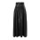 Women's Black Maxi Leather Skirt with High Split and 6