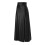 Women's Black Maxi Leather Skirt with High Split and 7