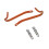 Motorcycle High Part Replacement Pair Orange 4