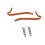 Motorcycle High Part Replacement Pair Orange 5