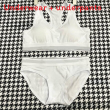 (White, S) Ladies Women Underwear Sports Bra Bralette Thong Brief Sets Wear Sportswear