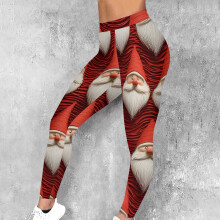 Women's Christmas Print Leggings High-Waisted Stretchy