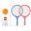 Children's Badminton Set Blue Pink 2 Rackets 7