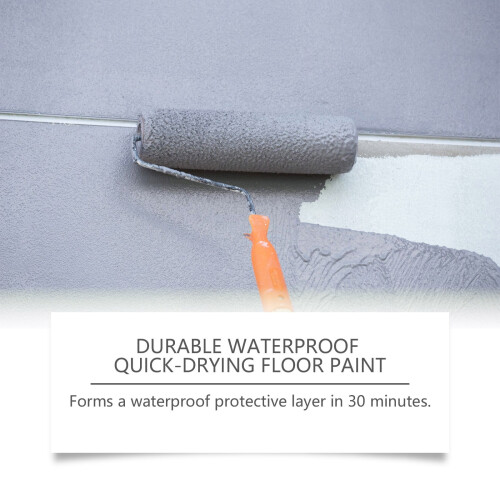 Epoxy Floor Coating Slate Grey Non-Slip UV-Resistant 3-in-1 2