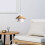 Retro Pendant Light Wrought Iron with Wood Shade 2