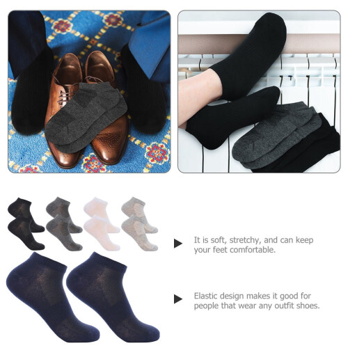 Men's Ankle Socks with Elastic Support 5 Pairs 1