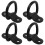 BESTONZON Iron Tie Down D-Rings Black 4pcs 8