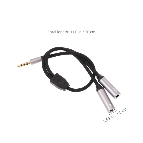 Headphone Splitter Cable Audio Jack Adapter 2-in-1 1