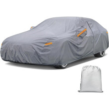 Car Cover Waterproof All-Weather Heavy-Duty with Zipper