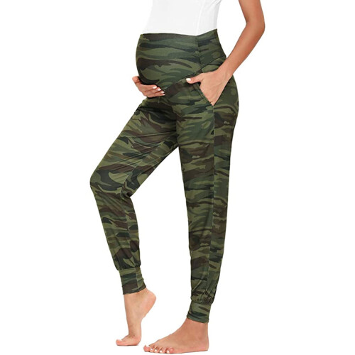 Awdenio Women's Maternity Jeans Solid Color Stretchy Casual 1