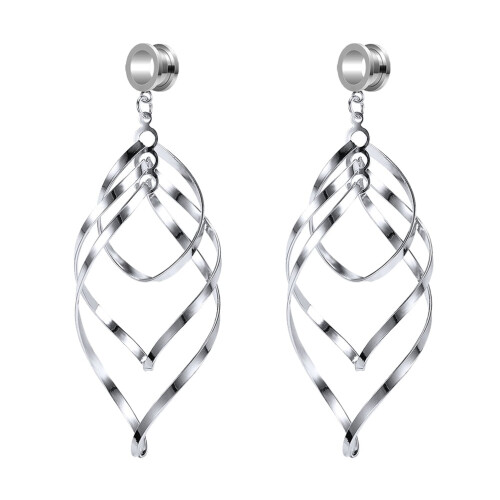 Ear Plug Tunnel Tassel Dangle Jewelry 2 Pcs
