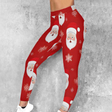 Women's Christmas leggings high-waisted tummy control