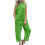 Women's Cotton Tracksuit Set Solid Sleeveless Top and 1