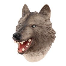 Wolf Hand Puppet Toy Soft Rubber Realistic 1 Piece