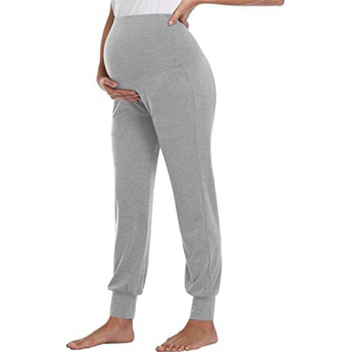 Awdenio Women's Maternity Jeans Solid Color Over-Belly 1