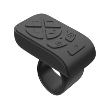 Black Compact Bluetooth Remote with Type-C Charging 1 Pack