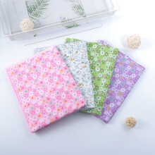 Cotton craft fabric green 7 sheets 19.7 x 19.7 in