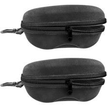 Hard Shell Sunglasses Case with Zipper and Plastic Hook