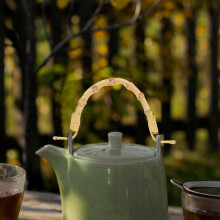 Bamboo Teapot Handles Replacement Accessories Light Yellow