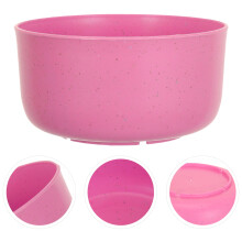 Round Pink Plastic Bowls for Soup and Rice 10 Pcs