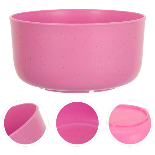 Round Pink Plastic Bowls for Soup and Rice 10 Pcs