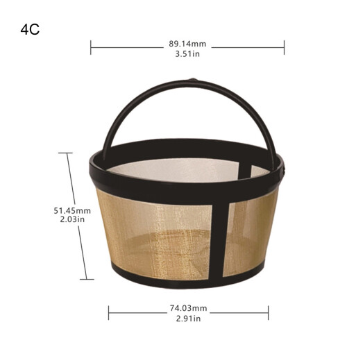 Stainless Steel Coffee Filter for 4/6/8/12 Cup Basket 1