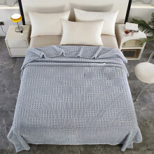 Polyester Fleece Throw Blanket 100x150cm Grey 1 Piece