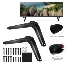 TV Mount Bracket Black Plastic Stable Support 2 pcs