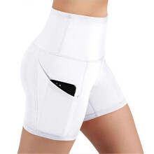 Women's High Waisted Bike Shorts with 2 Side Pockets
