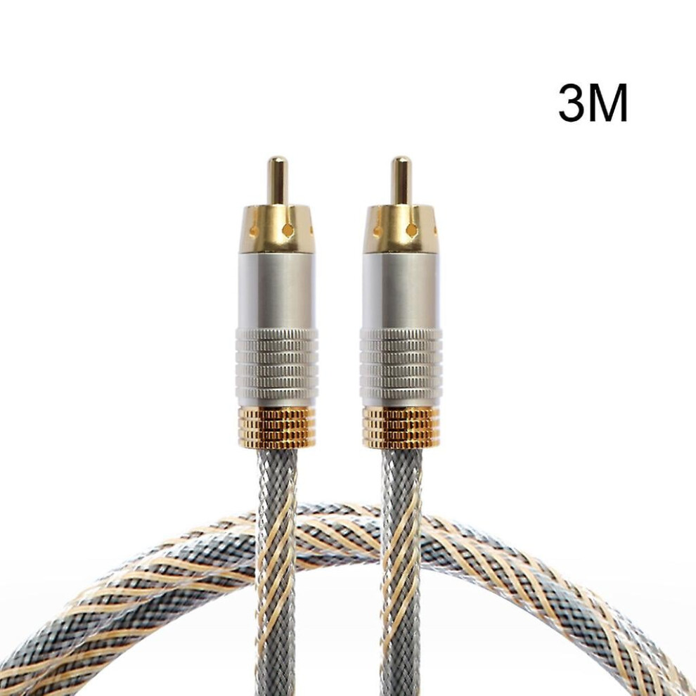 Rca Male To Male Subwoofer Cable -Plated 6 Ft Gold 9085618649651