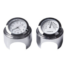 Motorcycle Handlebar Clock 22-25mm Mount with Temperature