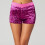 Women's Glitter Lounge Shorts Elastic Waist Sparkly 1