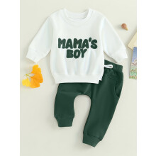 Baby Boy Long Sleeve Sweatshirt and Trousers Set Mama's Boy