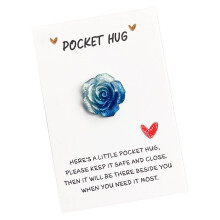 Rose Pocket Cuddle Card with Glitter Gradient and Heart