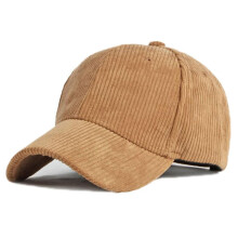 Corduroy Baseball Cap Unisex Vintage Solid Color Adjustable
