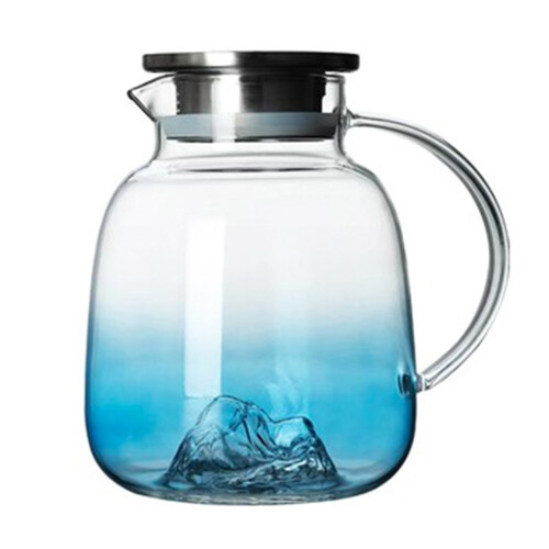 Glass Tea Pitcher with Cup Heat-Resistant