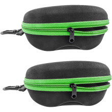 Hard Shell Sunglasses Case with Zipper and Plastic Hook