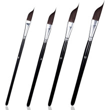 Set di 4 Pennelli A Punta Fine per Linee Sottili e Dettagli.