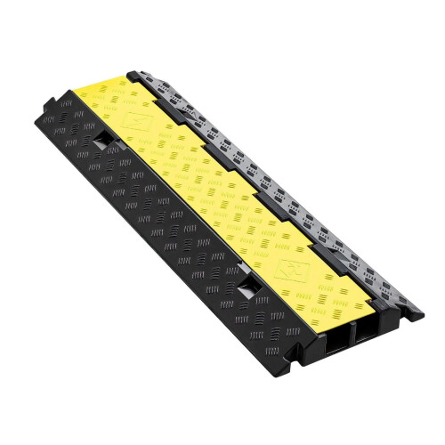 Cable Protector Ramp Rubber 2-Channel 2.2 x 2 in 22000 lbs