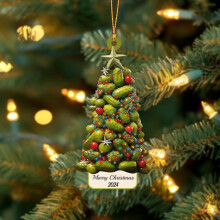 Christmas Pickle Ornament Acrylic Green Cucumber 1 Piece